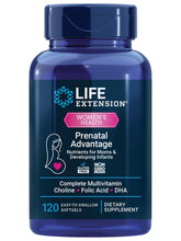 Life Extension Prenatal Advantage bottle with softgels for daily maternal support