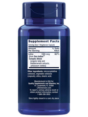 Close-up of Life Extension Sea-Iodine capsules highlighting vegetarian capsule form