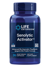 Life Extension Senolytic Activator bottle front showing gluten-free packaging