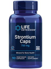 Life Extension Strontium Caps bottle for convenient daily bone support.