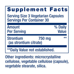Life Extension Strontium Caps capsules ready for daily supplement routine.