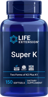 Life Extension Super K bottle front view for daily supplement routine