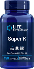 Life Extension Super K bottle front view for daily supplement routine