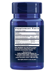 Life Extension Super K softgel closeup, glossy capsule texture for daily vitamin K supplementation.