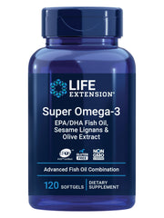 Life Extension Super Omega-3 bottle front view for cognitive support.