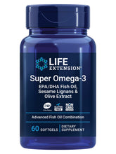 Life Extension Super Omega-3 softgels closeup for heart and brain health support.