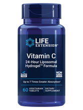 Life Extension Vitamin C 24-Hour Liposomal Hydrogel bottle shows extended absorption for daily immune support.