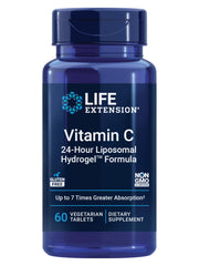 Life Extension Vitamin C 24-Hour Liposomal Hydrogel bottle shows extended absorption for daily immune support.