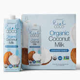 Life Refreshed Real Coco 6-pack front view shows organic coconut milk for family meals