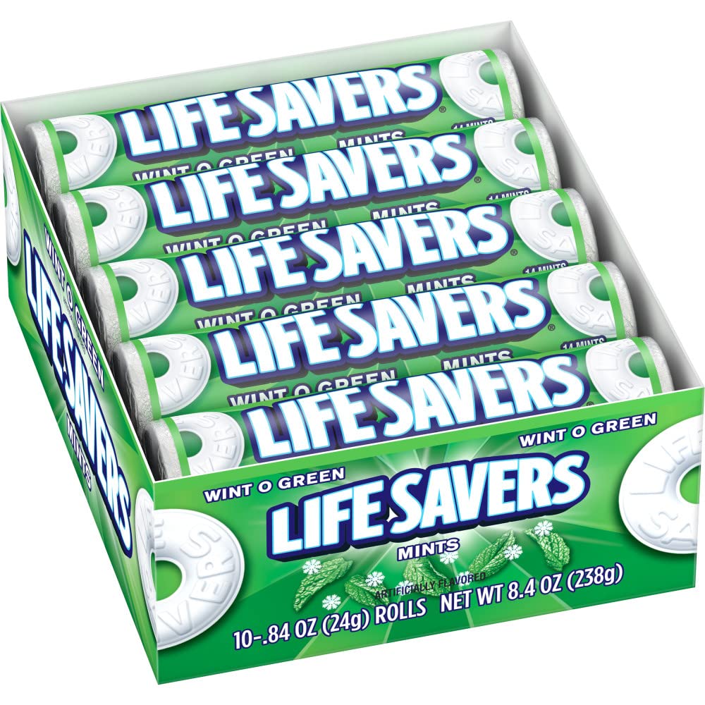 Life Savers Wint-O-Green rolls in packaging offer on-the-go freshness.