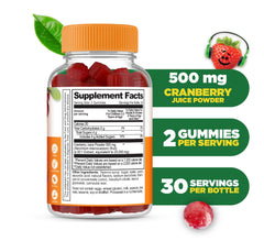 Lifeable Cranberry Gummies for Kids flavor close-up highlighting tasty, easy-to-chew gummies.