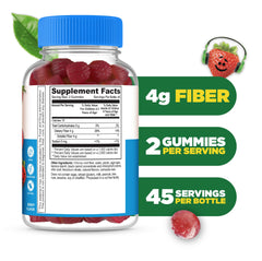 Gummies on plate of Lifeable pack highlights berry flavor and easy daily fiber inclusion for kids
