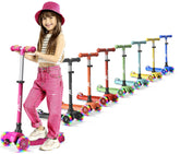 Lifemaster Kids Scooter side view in pink, stable for beginners.