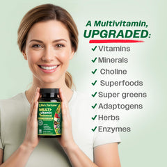 Life's Fortune spirulina-wheat-grass nutrients close-up indicates plant-based balance