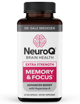 LifeSeasons NeuroQ bottle closeup for memory and focus support.