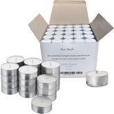 PARNOO tea light in a metal cup adds stable, spill-free ambiance for table settings