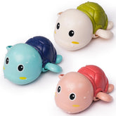 LiKee Likee blue wind-up bath turtle spins in water for engaging bath time