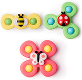 LiKee strong suction bath toy with rotating action for engaging bath play.