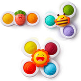 LiKee strong suction cup fidget toy rotates to engage babies during bath time