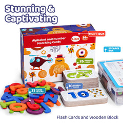 LiKee wooden letter puzzle for ABC, supports fine motor and assembly