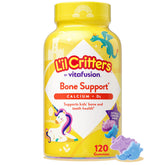 Lil Critters Bone Support bottle featuring kid-friendly gummies with calcium and vitamin D.
