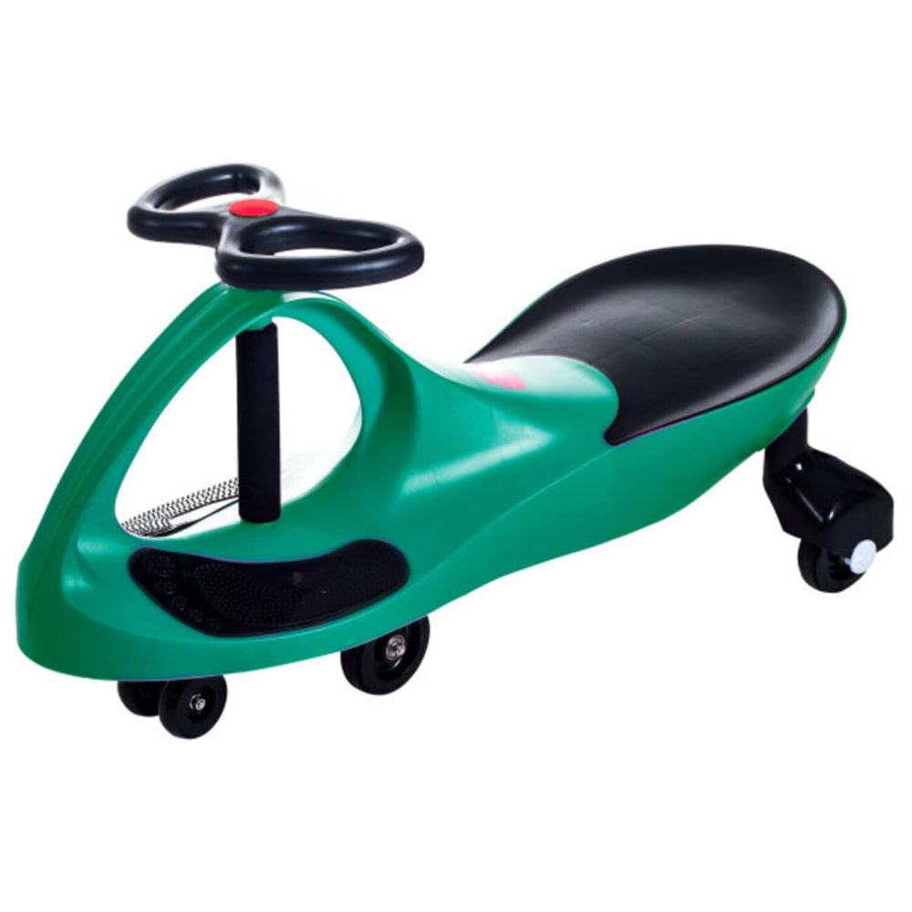 Lil' Rider Wiggle Car front view demonstrates compact ride-on design for easy storage.