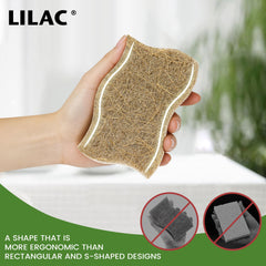 LILAC highly absorbent cellulose sponge creates rich lather with soap.