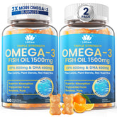 LILICARE Fish Oil Gummies bottle on table for daily omega-3 routine.
