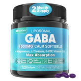 LILICARE GABA supplement bottle on a clean desk for calm focus