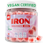 LILICARE iron gummies bottle shows a sugar-free iron option for daily energy support.