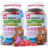 LILICARE Kids Saffron Gummies bottle with bear shapes for daily calm support.