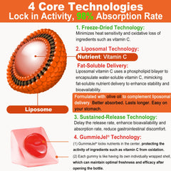 LILICARE center-filled gummies highlighting GummieJel protection technology.
