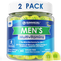 LILICARE Men's Multivitamin Gummies bottle front displays a sugar-free vegan formula for daily wellness.
