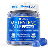 LILICARE Methylene Blue Gummies bottle with 7mg serving for cognitive support.