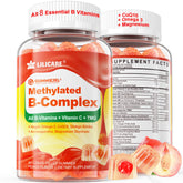LILICARE Super Methylated B Complex Gummies bottle front showing vibrant packaging and energy theme
