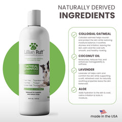 Lillian Ruff ingredients highlight oatmeal and aloe for moisturizing skin