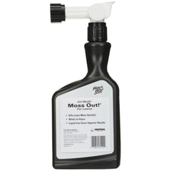 Applying Moss Out with a garden hose delivers quick moss control to affected areas.