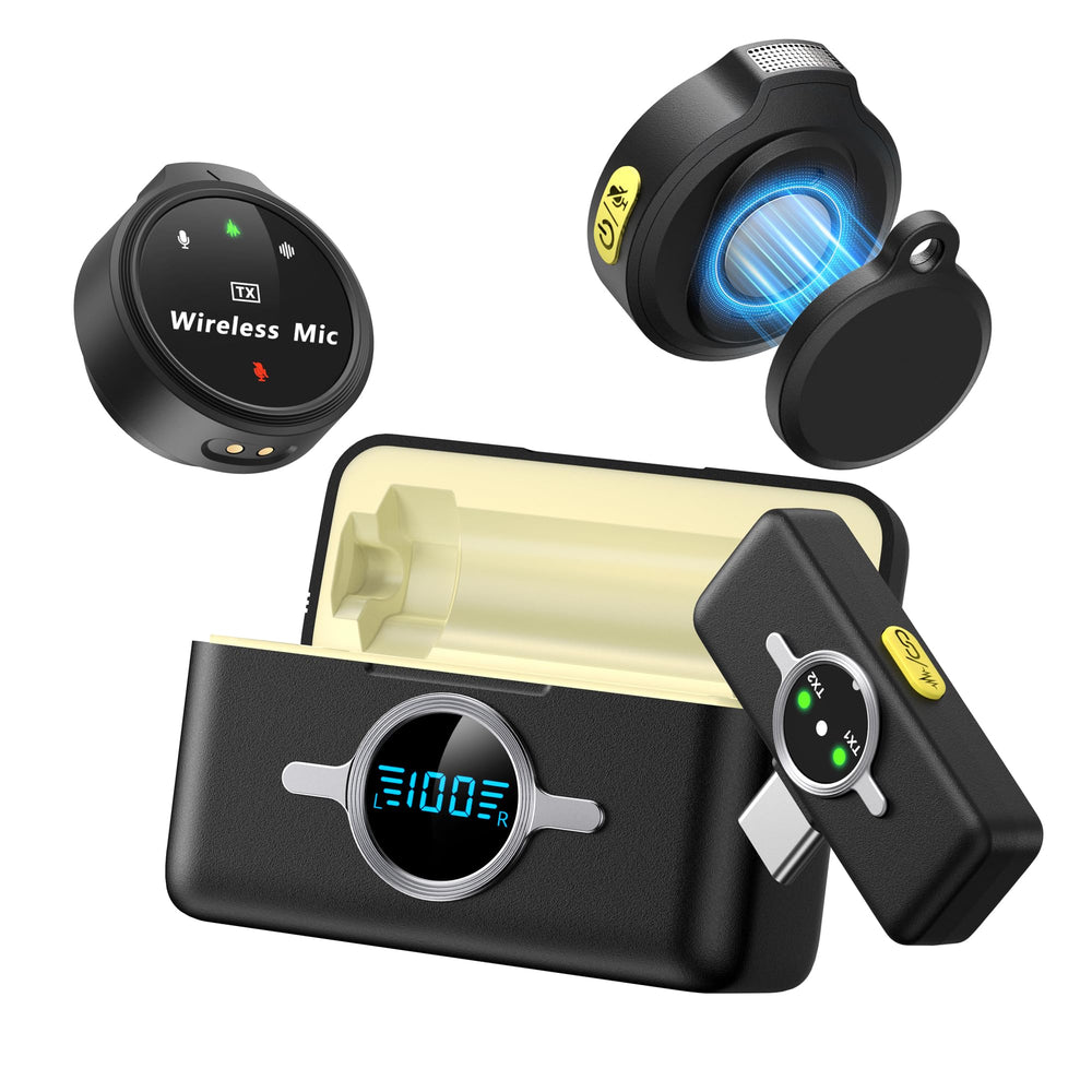 Lincisoonic wireless lavalier mic with USB‑C plug‑and‑play for quick setup.