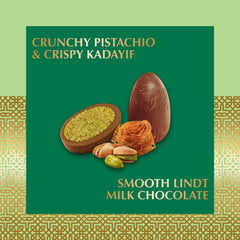 Lindt Dubai Style milk chocolate Easter egg with kadayif threads for added crunch.