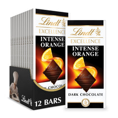 Lindt EXCELLENCE Orange packaging of the 12-pack, gift-ready.