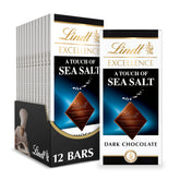 Lindt EXCELLENCE Sea Salt packaging showcases premium gifting appeal.