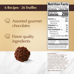 Lindt Gourmet Truffles varieties display dark, milk, and white chocolate selections