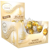Lindt LINDOR White Chocolate Truffles gift box, ideal for sharing.