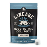 Lineage Provisions collagen unflavored bottle pour for easy daily use.