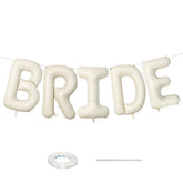 Lingqiang BRIDE 40-inch beige foil letters banner for elegant bridal shower decor.