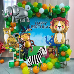 Lingqiang elephant foil balloon offers playful safari charm for baby showers or birthdays.