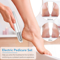 LINKEVAP foot scrubber in action shows 360° rotation and gentle skin care