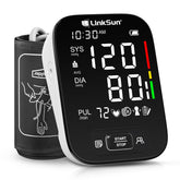 LinkSun A221-2 blood pressure monitor with front view and easy-to-read display
