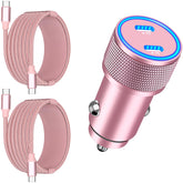 Linocell 90W dual USB-C car charger with smart power delivery for fast charging
