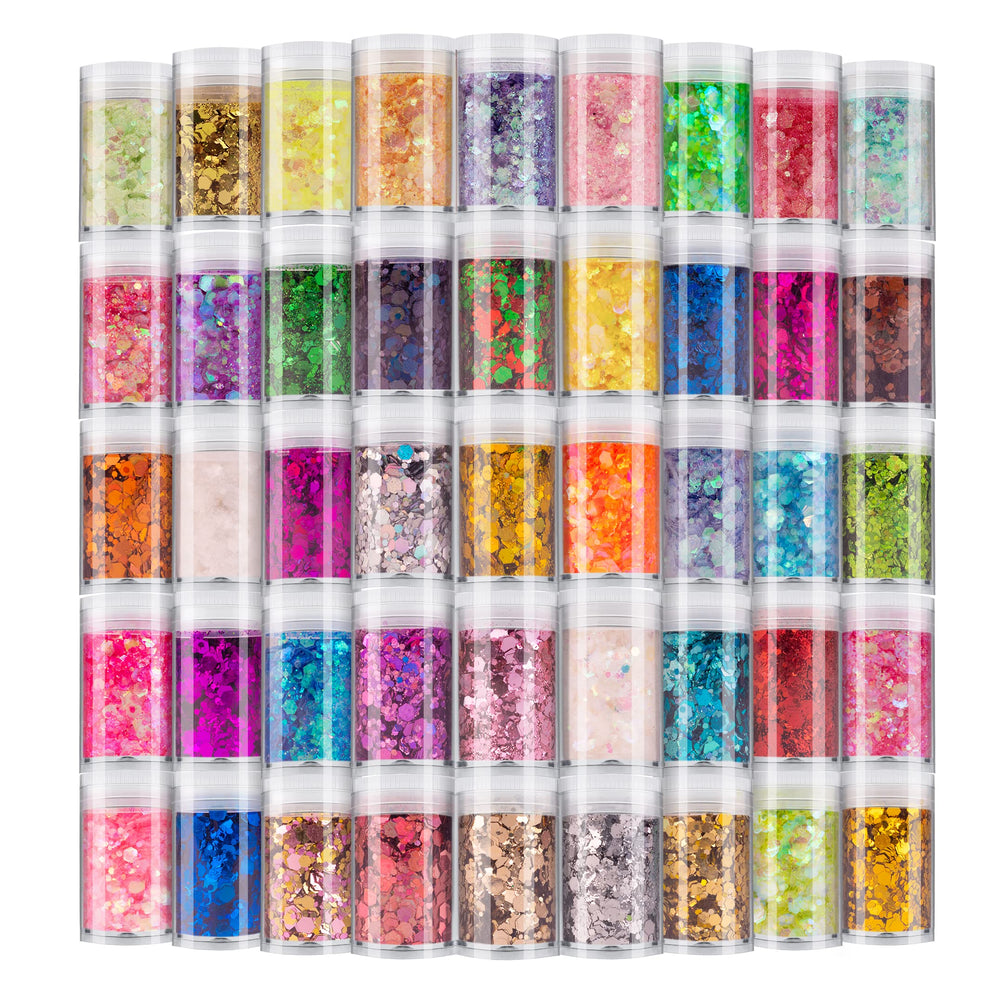 Linwulte glitter bottle with open lid for easy application